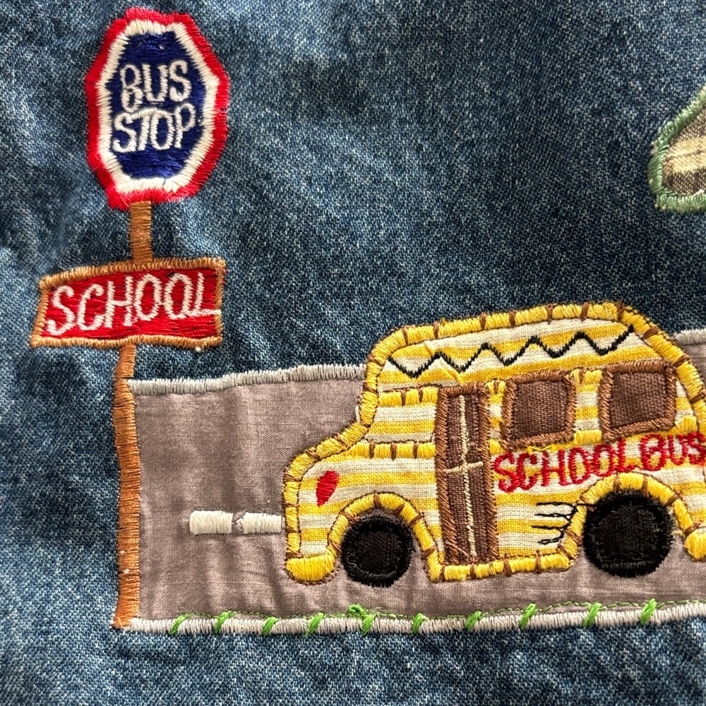 Vintage Patchwork Denim Back to School Keren Hart Jacket - Picture 9 of 15